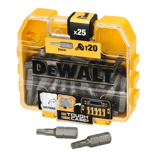 [PTG367.00298] DEWALT High Performance Set T20 in Small Bulk Storage Case, 25 mm, 25 pc, DP42-QZ