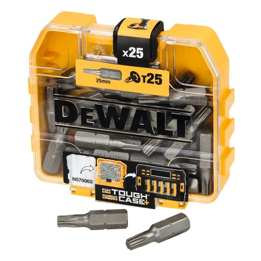 [PTG367.00299] DEWALT High Performance Set T25 in Small Bulk Storage Case, 25 mm, 25 pc, DP43-QZ