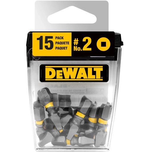 [PTG367.00354] DEWALT MAX IMPACTô SQ2 INSERT BIT 15 PACK, 25MM, DWA1SQ2M15