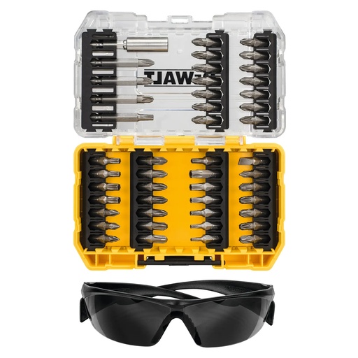 [PTG367.00429] DEWALT Set de surubelnite si ochelari de protectie, 47 de piese, DT70703-QZ