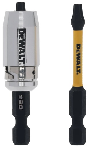 [PTG367.00474] DEWALT T20 FLRQ Screwdriver Bit + ALU Sleeve, 57mm, 3 Pcs, DT70537T-QZ