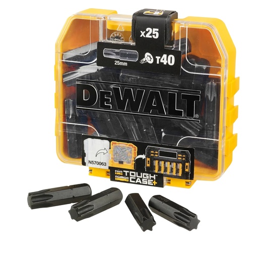 [PTG367.00483] DEWALT T40 x25pcs Impact ScrewDriver Bits, 25mm, DT70559T-QZ