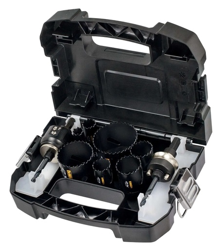 [PTG407.00172] DEWALT EXTREME Set de carote pentru electricieni 2x Life HSS Bi-Metal, 11 piese, in geanta de transport, DT8273L-QZ