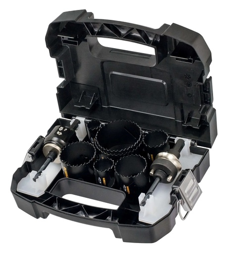 [PTG407.00173] DEWALT EXTREME 2x Life HSS Bi-Metal 11 Piece General Purpose Hole Saw Set in Carry Case, DT8270L-QZ