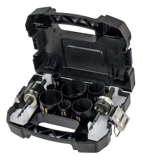[PTG407.00174] DEWALT EXTREME 2x Life HSS Bi-Metal 11 Piece Plumbers Hole Saw Set in Carry Case, DT8269L-QZ