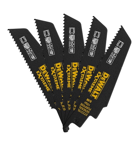 [PTG421.00011] DEWALT Extreme BI-Metal Reciprocating Saw Blade - For Fast Cuts In Multi Materials, 100mm, DT2315L-QZ