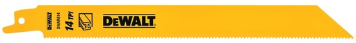 [PTG421.00038] DEWALT 6" 14 TPI Straight Back BI-Metal Reciprocating Blade, 2 Pack, DW4809