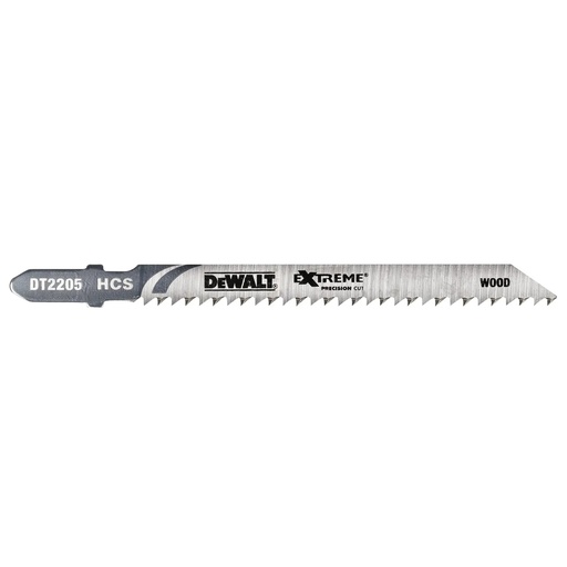 [PTG421.00048] DEWALT Extreme Precision HCS Jigsaw Blade Wood (T101B), 75mm, 5 Pack, DT2205-QZ