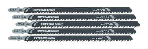 [PTG421.00054] DEWALT T-Shank HCS Jigsaw Blade Wood (T744D), 155mm, 5 Pack, DT2167-QZ