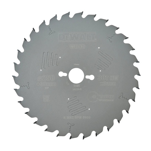 [PTG421.00098] DEWALT Extreme Workshop Circular Saw Blade, 250mm x 30mm, 30T, DT4321-QZ