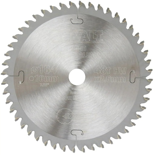 [PTG421.00121] DEWALT Extreme Workshop Circular Saw Blade TCG (16/20 mm), 184mm, 48T, DT90263-QZ