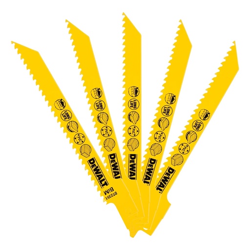 [PTG421.00153] DEWALT Lama alternativa bi-metalica 6 TPI (lemn), 152 mm, pachet de 5, DT2351-QZ