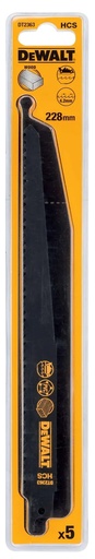 [PTG421.00159] DEWALT 6 TPI (Wood) BI-Metal Reciprocating Blade, 228mm, 5 Pack, DT2363-QZ