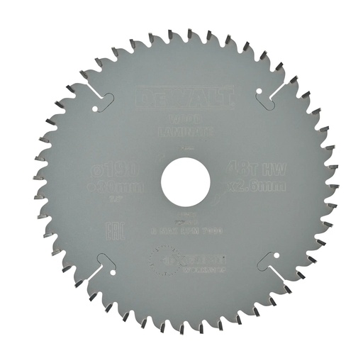 [PTG421.00172] DEWALT Extreme Workshop Circular Saw Blade, 190mm x 30mm, 48T, DT4094-QZ