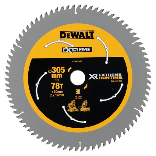 [PTG421.00206] DEWALT Extreme Runtime Circular Saw Blade, 305mm x 30mm, 78T, DT99576-QZ
