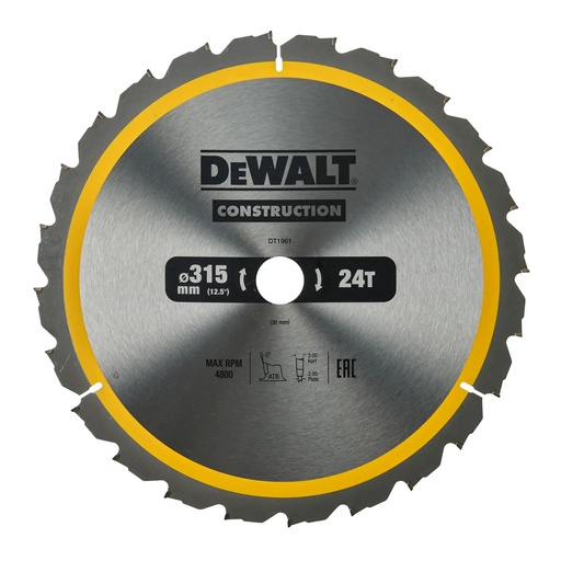 [PTG421.00214] DEWALT Circular Saw Blade, 315mm x 30mm, 24T, DT1961-QZ