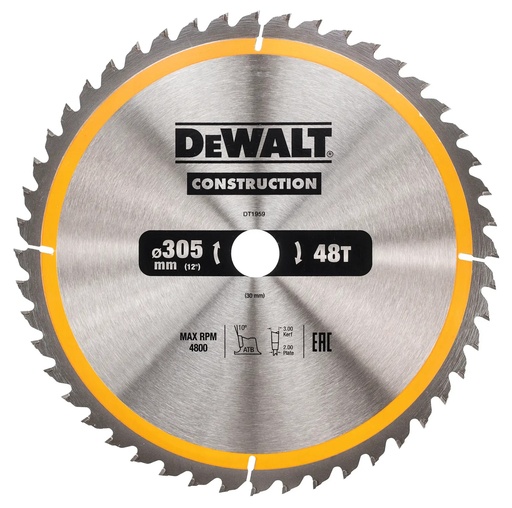 [PTG421.00228] DEWALT Circular Saw Blade, 305mm x 30mm, 48T, DT1959-QZ
