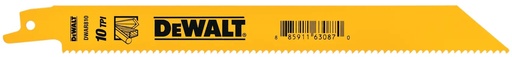 [PTG421.00229] DEWALT 10 TPI BI-Metal Reciprocating Saw Blades, 8 in, 5 Pack, DWAR1810