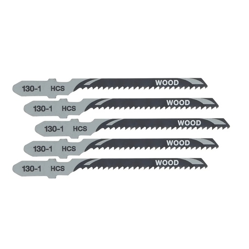 [PTG421.00261] DEWALT T-Shank HCS Jigsaw Blade Wood (T1190BO), 48mm, 5 Pack, DT2050-QZ