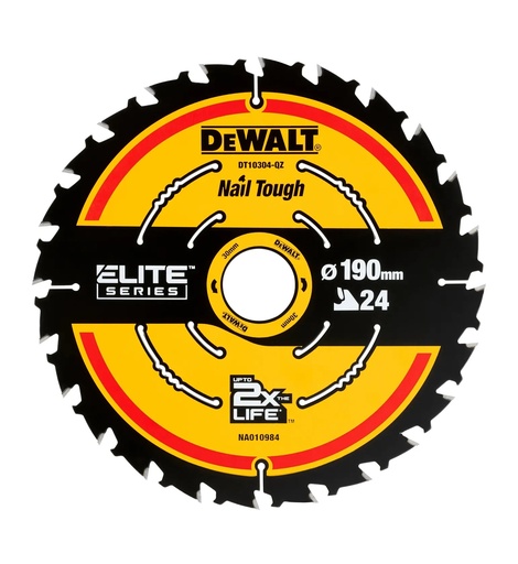 [PTG421.00269] DEWALT Extreme 2nd Fix Circular Saw Blade, 190mm x 30mm, 24T, DT10304-QZ
