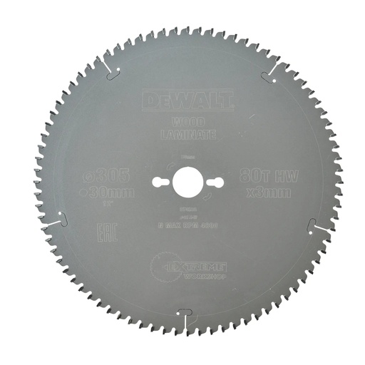 [PTG421.00285] DEWALT Extreme Workshop Circular Saw Blade, 305mm x 30mm, 80T, DT4288-QZ