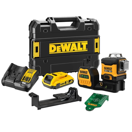 [PTG315.00062] DEWALT Green Cross Line Laser, 3x360, 12V/18V XR®, 1 x 2.0Ah, DCE089D1G18-GB