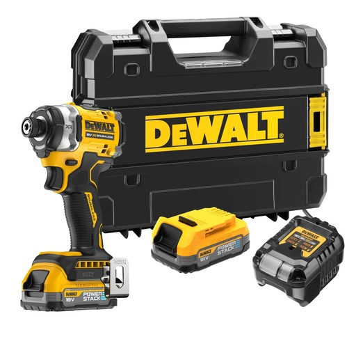 [PTG283.00021] DEWALT Brushless Premium Impact Driver, 18V XR®, 2 x 1.7Ah POWERSTACK™, DCF860E2T-GB