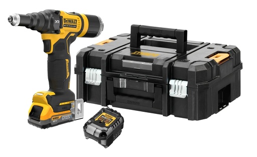[PTG285.00023] DEWALT Brushless Rivet Gun, 4.8mm, 18V XR®, 1 x 1.7Ah POWERSTACK™, DCF403E1T-GB
