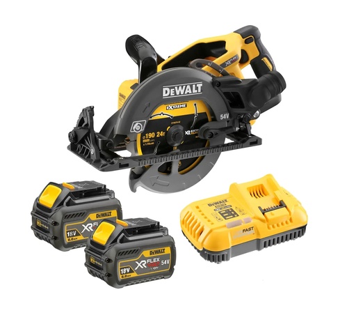 [PTG297.00079] DEWALT High Torque Circular Saw, 190mm, 54V XR FLEXVOLT®, 2 x 6.0Ah, DCS577T2-GB