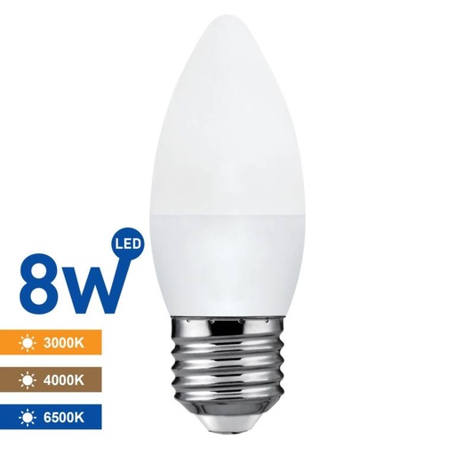 [PTG074.00025] SAMSUNG LED Candle Bulb 8W C37 E27, WELLMAX
