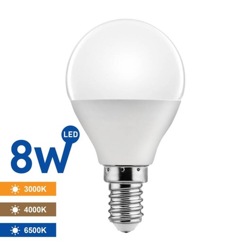 [PTG074.00031] SAMSUNG LED Globe Bulb 8W P45 E14, WELLMAX