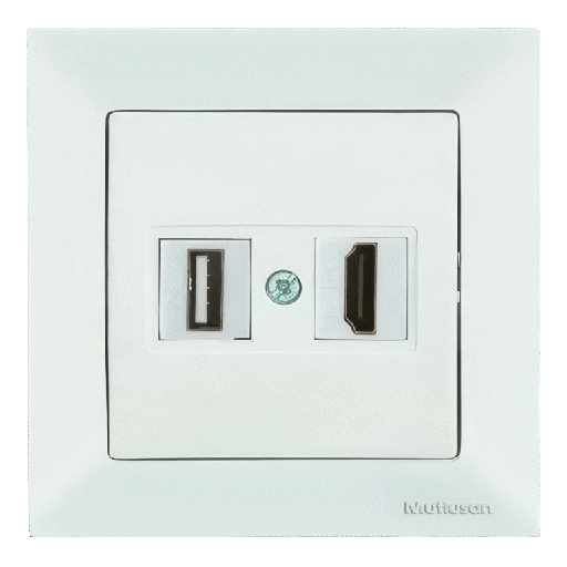 [PTG229.01057] CANDELA – Priza USB + HDMI, MUTLUSAN