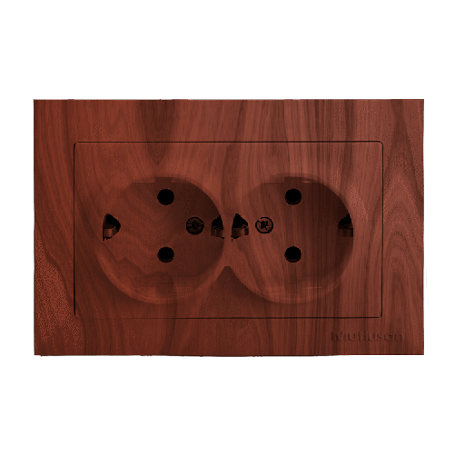 [PTG229.01058] CANDELA Cherry – Double Earthed Socket, Bakelite, MUTLUSAN