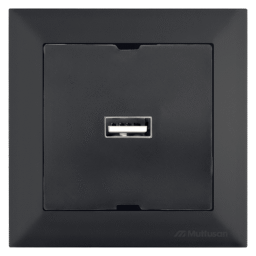 [PTG229.01061] CANDELA Negru catifea – Priza 1 x USB, MUTLUSAN