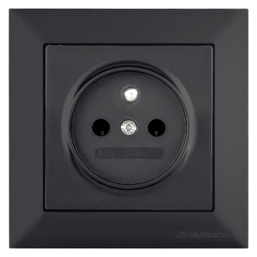 [PTG229.01067] CANDELA Velvet Black – Single UPS Socket, MUTLUSAN