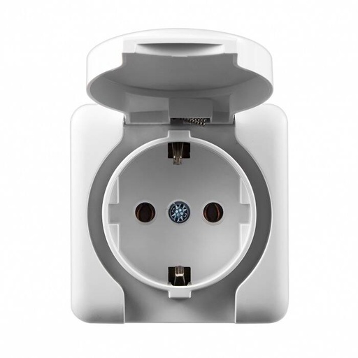 [PTG229.01088] VIOLA Schuko Socket Surface-Mounted With Cover, LEZARD