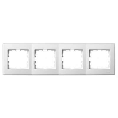 [PTG013.02334] LESYA White Horizontal Frame 4 Gang, LEZARD