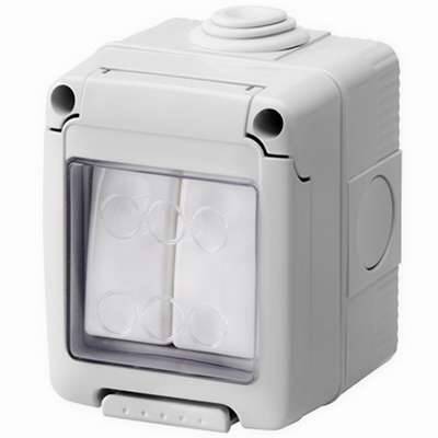 [PTG264.02315] Splash-Proof Double Switch IP55 – 55B2GS, LAVA