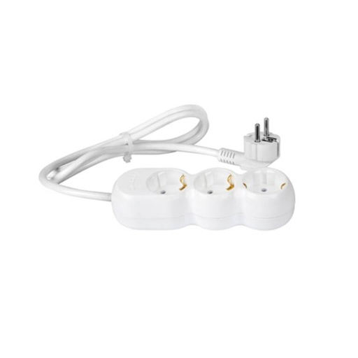 [PTG425.00016] Prelungitor, 3 prize, 3x1.5mm², Alb, WCONN