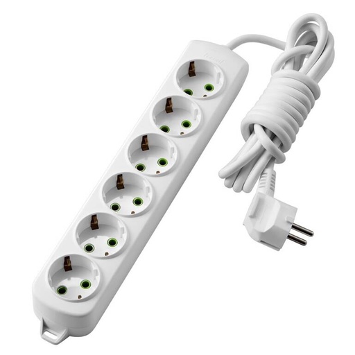 [PTG425.00031] LETITIA Extension Cord, 6 Sockets, 3x1.5mm², LEZARD