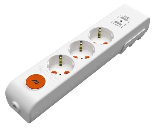 [PTG425.00033] Power Strip Block (2 USB, Switch), 3 Sockets, MUTLUSAN