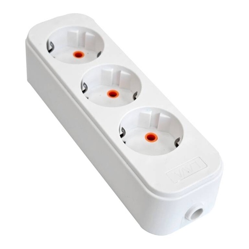 [PTG425.00037] Power Strip Block, 3 Sockets, LAVA