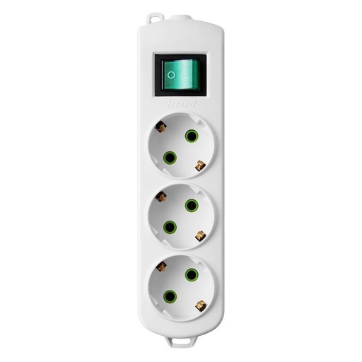 [PTG425.00043] LETITIA Bloc prelungitor (intrerupator), 3 prize, LEZARD