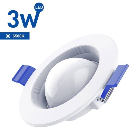 [PTG062.00044] Saturn SAMSUNG Recessed LED Spotlight, 3W, 6500K, WELLMAX